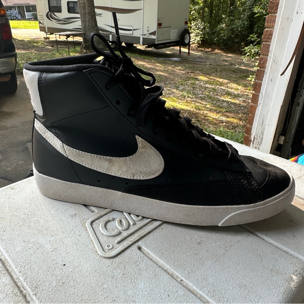 Nike A  Black and White High-Top Sneaker Right One Only
